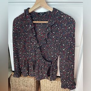 Silk, Madwell blouse. XXS with star design.
